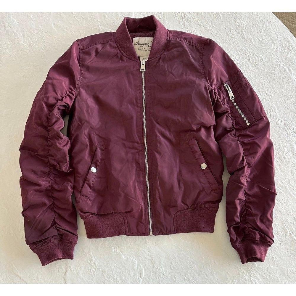 American Rag Cie Maroon Bomber Jacket